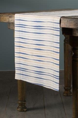 Specialty Sonoma Stripe Blue table runner